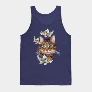 Cat and fish Tank Top